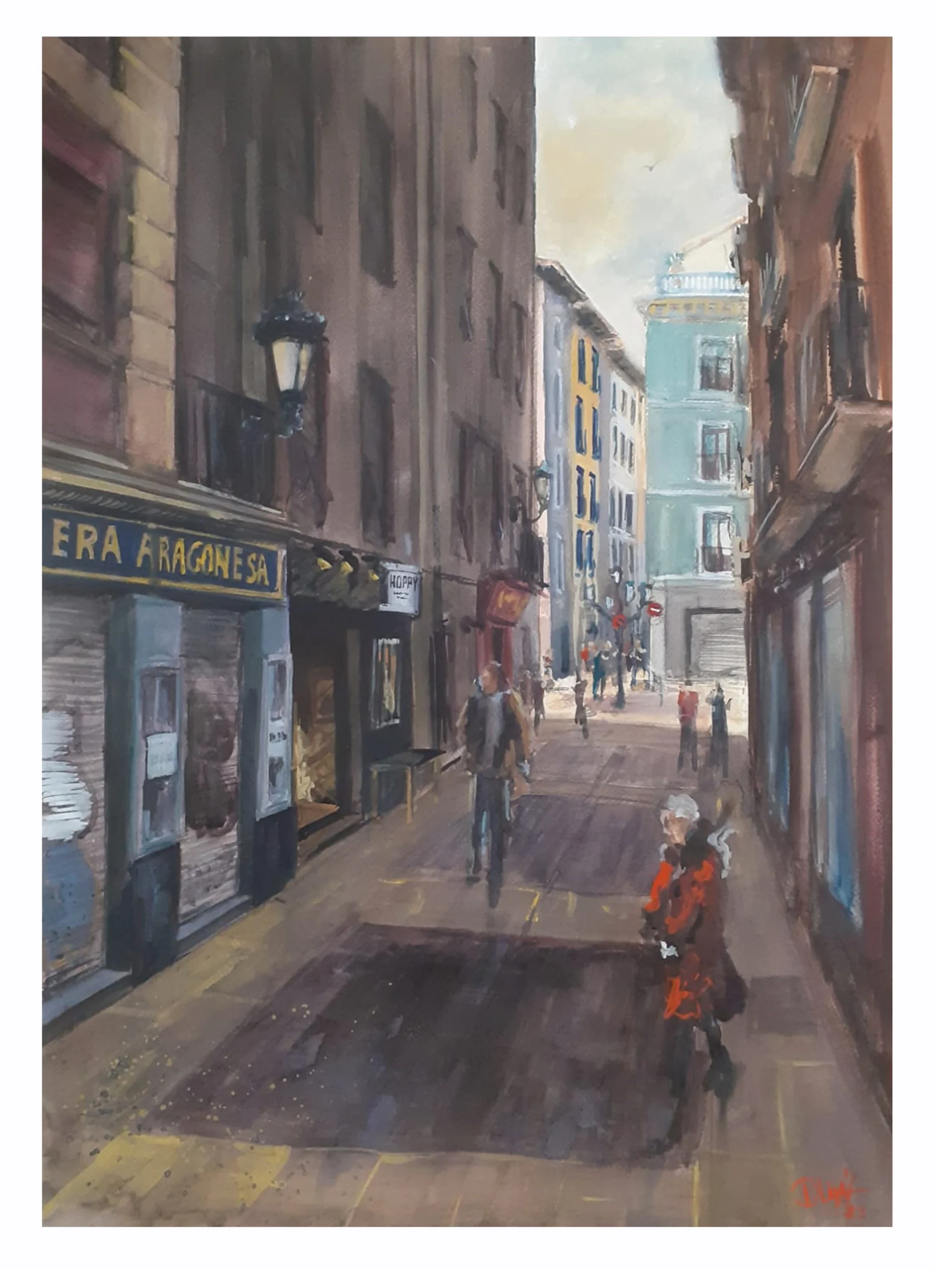 Acuarela Calle Méndez Núñez Zgz 50x70 (60€)