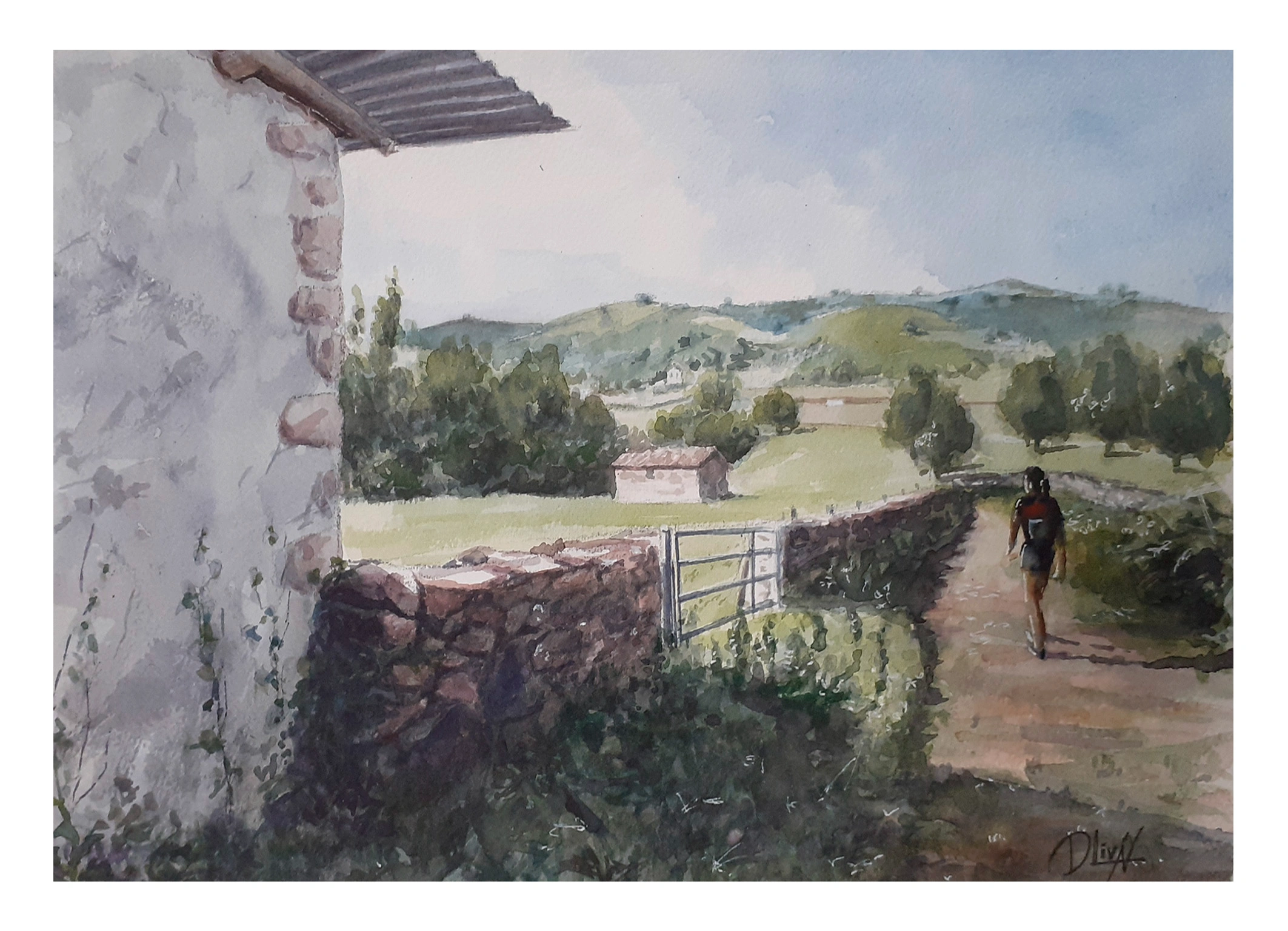 Camino a Xoxorrín Erratzu Baztan 36x26