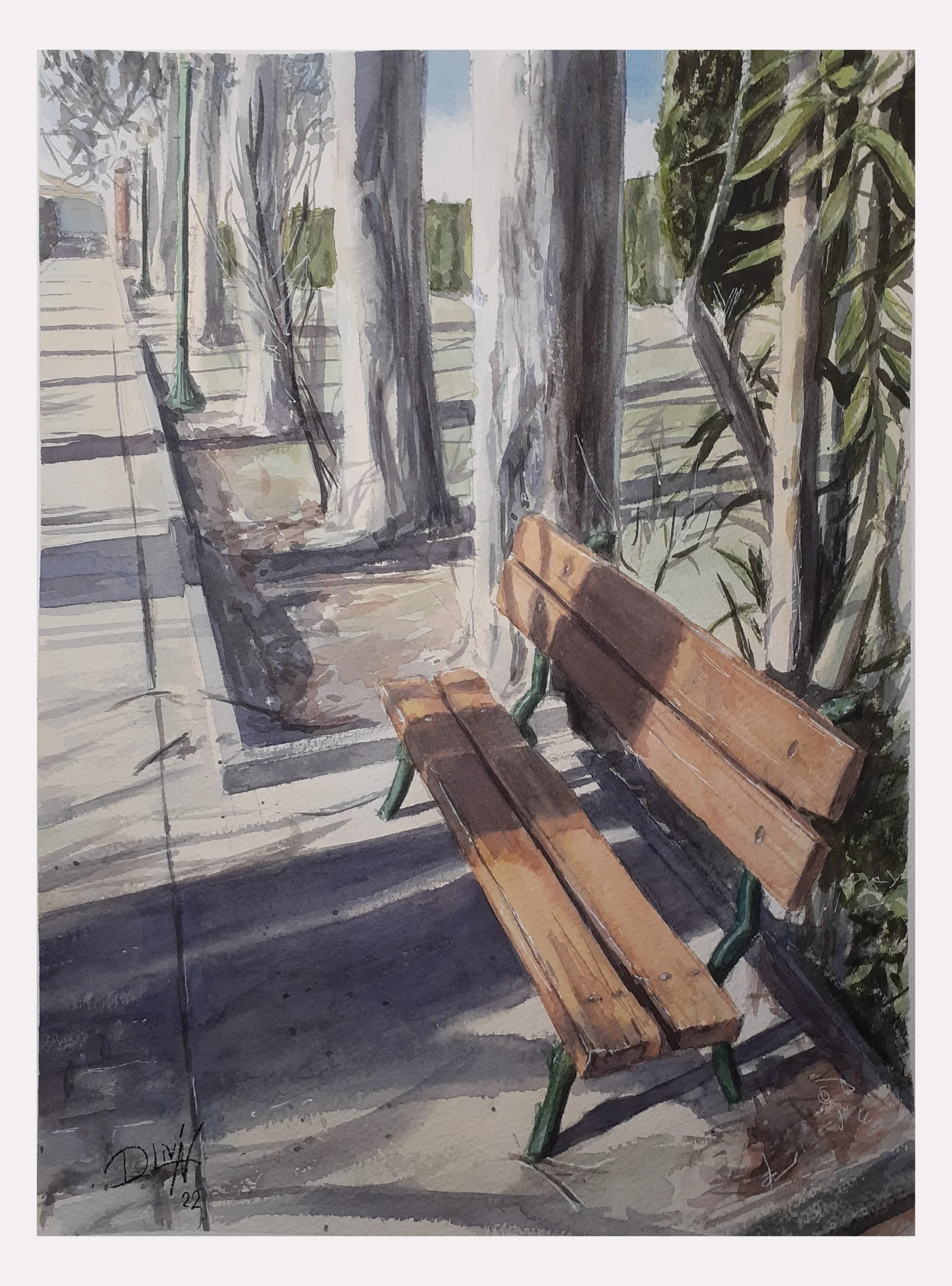 El Banco del parque 30x40 (50€)