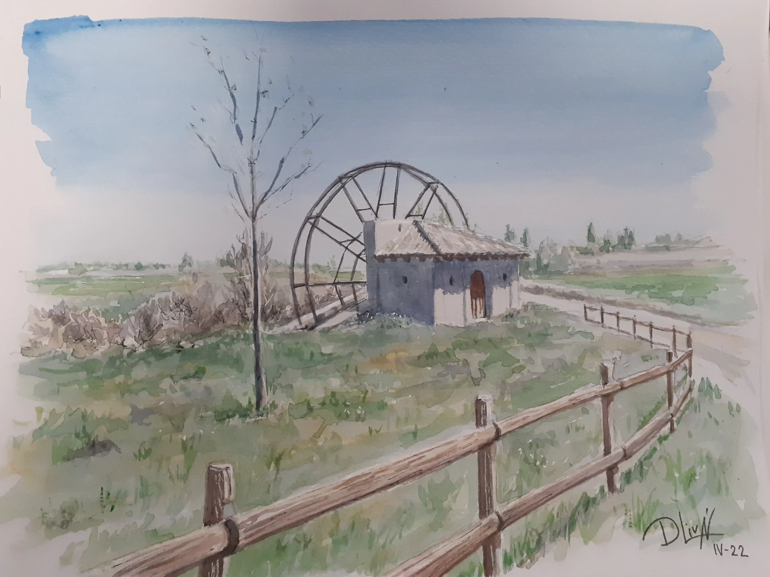 Noria de San Jorge Huesca 21x28,5