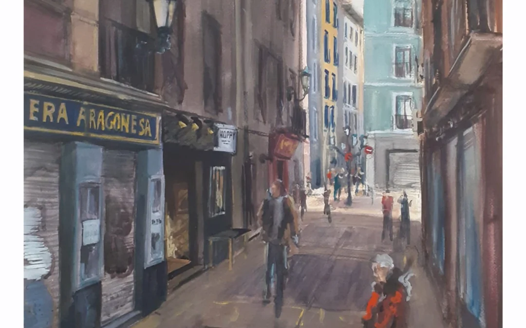 Acuarela Calle Méndez Núñez Zgz 50×70 (60€)