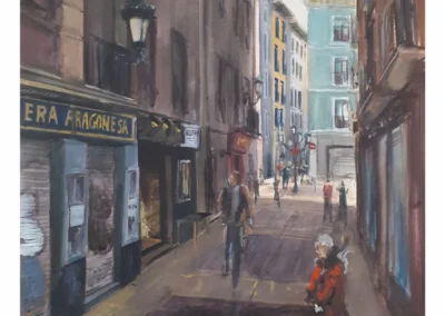 Acuarela Calle Méndez Núñez Zgz 50×70 (60€)