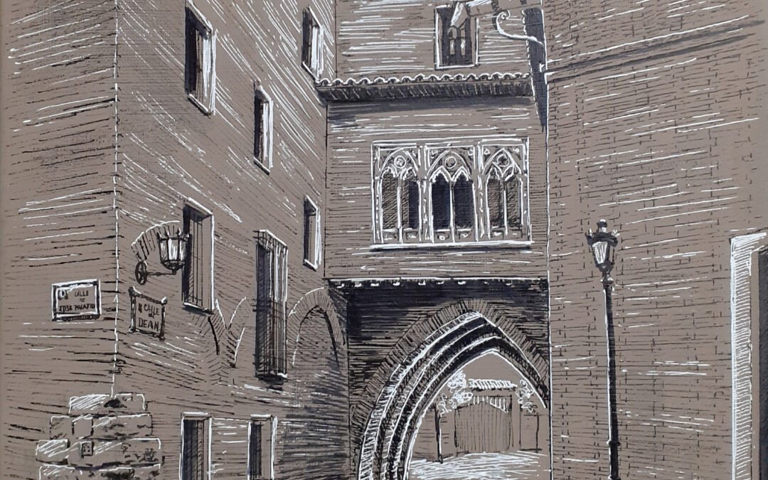Arco del Dean 02 de Zaragoza Mixta 30×40