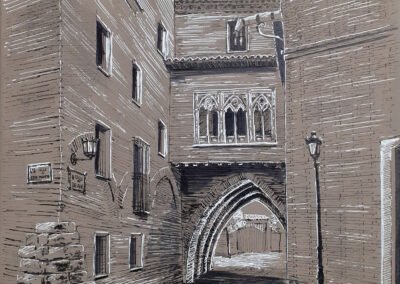 Arco del Dean 02 de Zaragoza Mixta 30×40