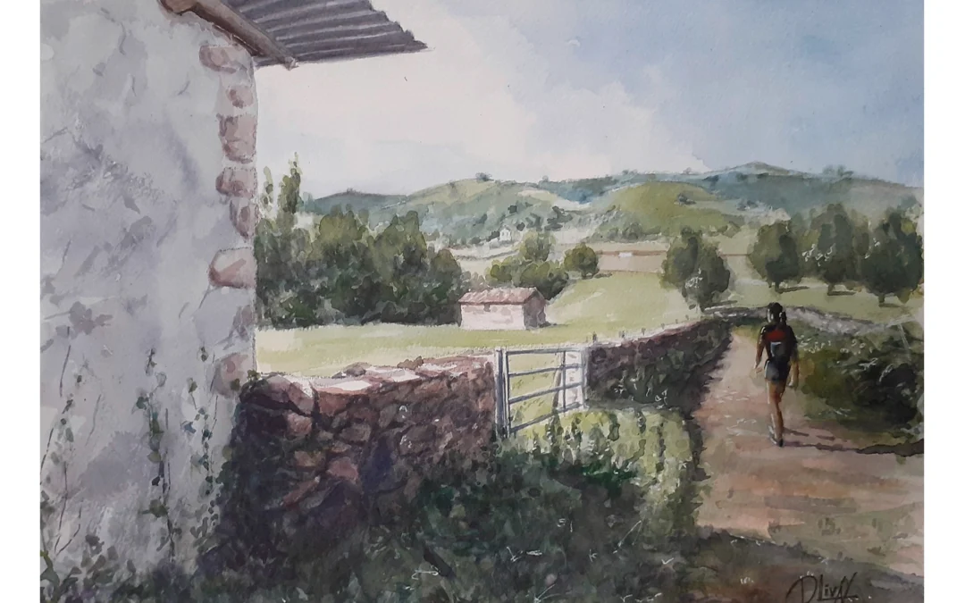 Camino a Xoxorrín Erratzu Baztan 36×26