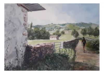 Camino a Xoxorrín Erratzu Baztan 36×26