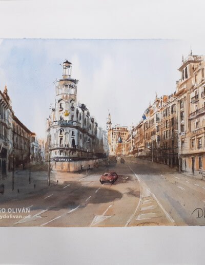 Mediodia en la Gran Via de Madrid