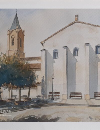 Plaza de la iglesia de Zuera